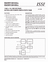 DataSheet IS62WV12816ALL pdf